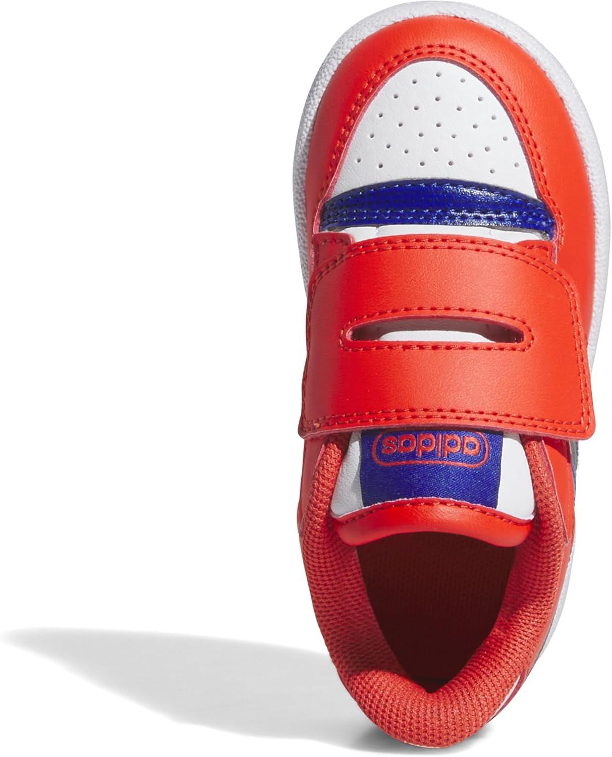 imageadidas Baby Boys Break Start Hook ampamp Loop SneakersBright RedEquipment BlueWhite