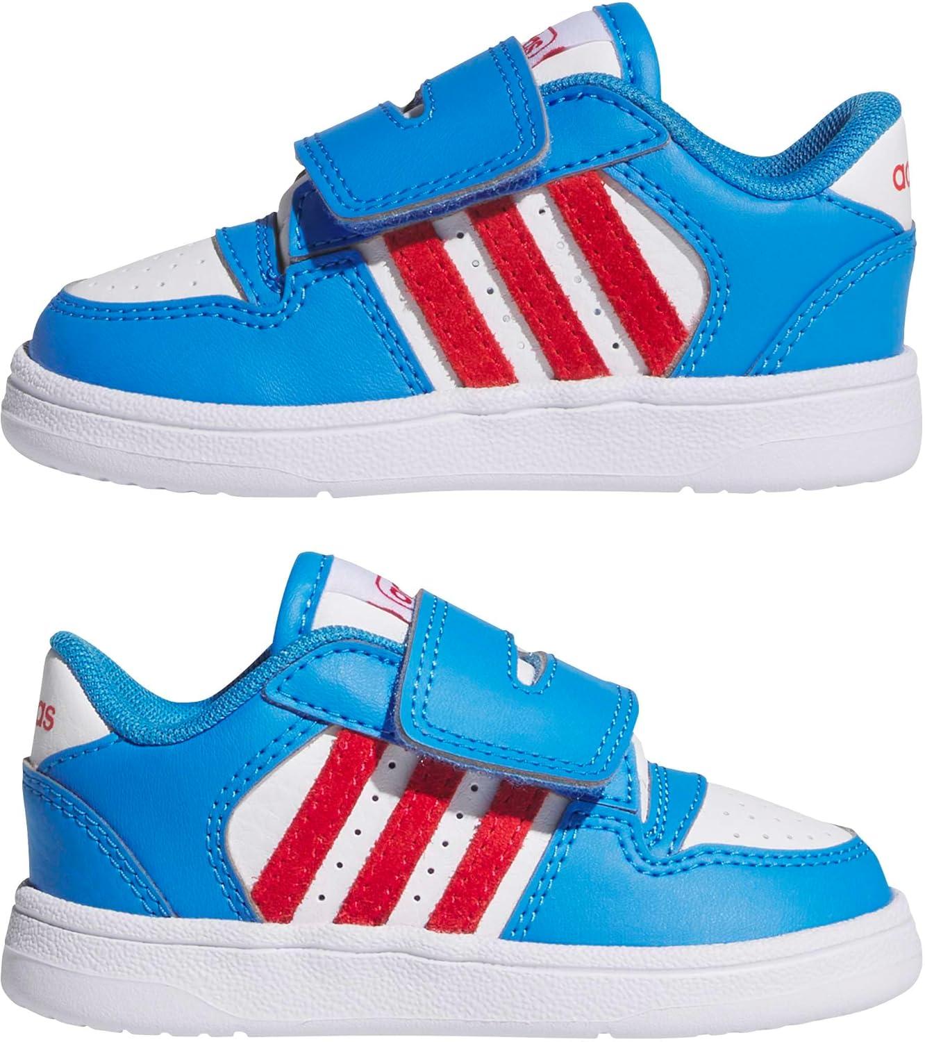 imageadidas Baby Boys Break Start Hook ampamp Loop SneakersLucid Ray BluePure RubyWhite