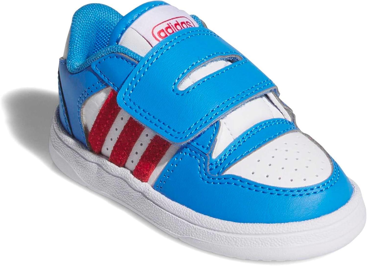 imageadidas Baby Boys Break Start Hook ampamp Loop SneakersLucid Ray BluePure RubyWhite