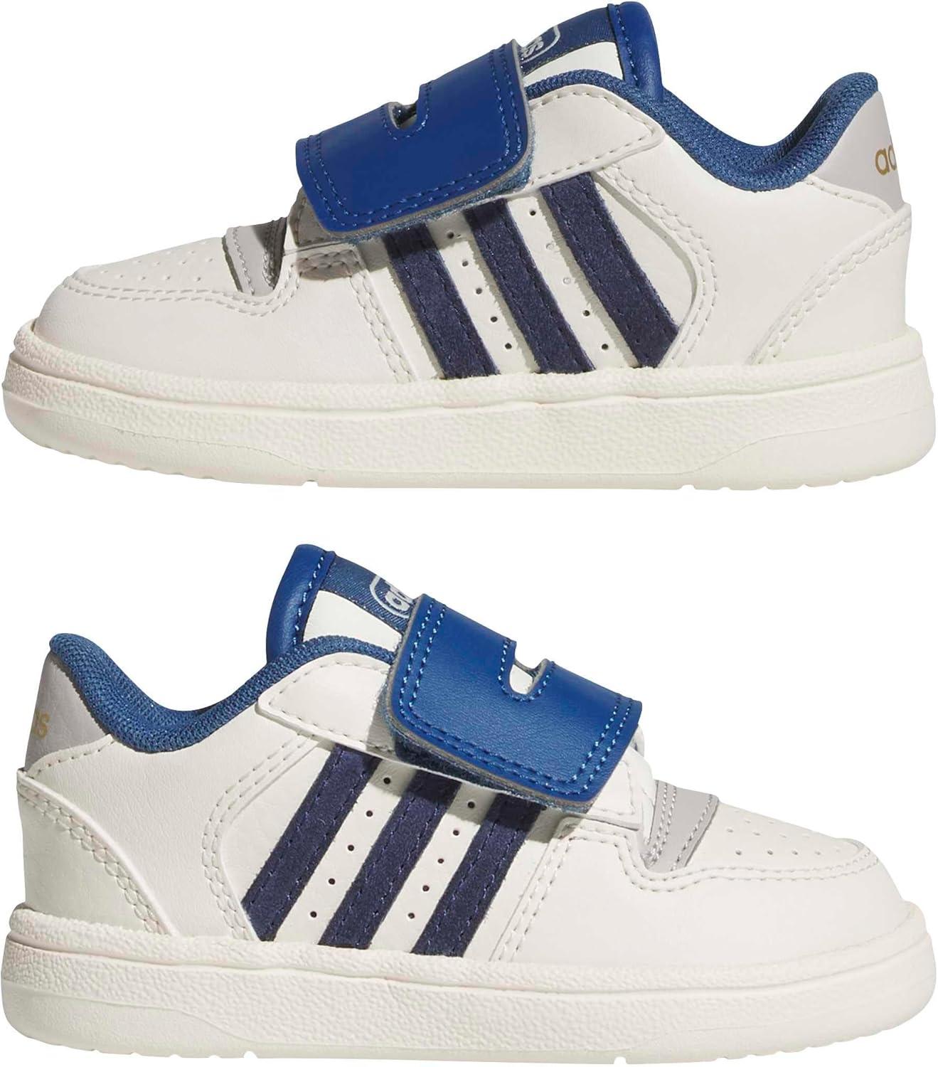 imageadidas Baby Boys Break Start Hook ampamp Loop SneakersOff WhiteDark Blue