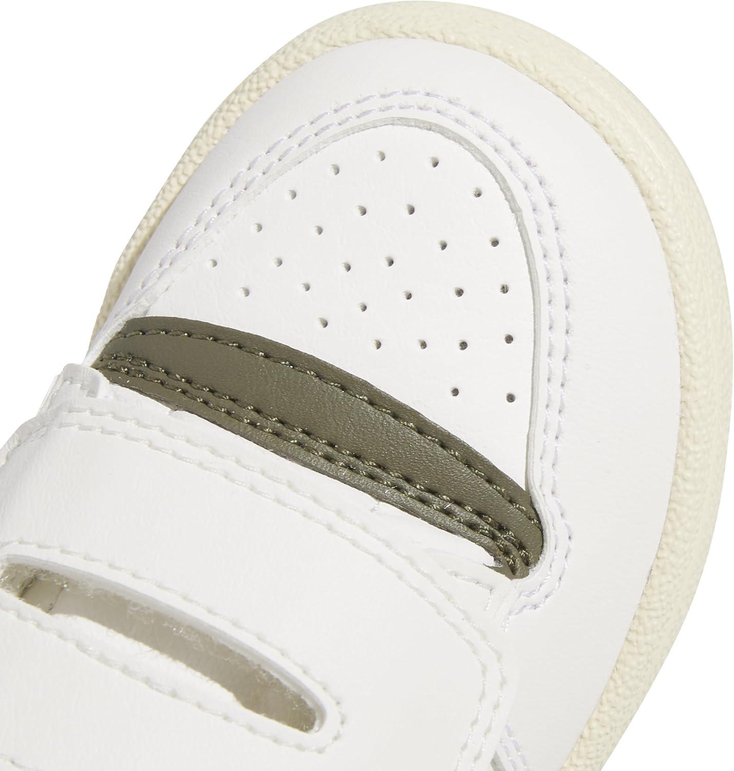 imageadidas Baby Boys Break Start Hook ampamp Loop SneakersWhiteOlive StrataCharcoal