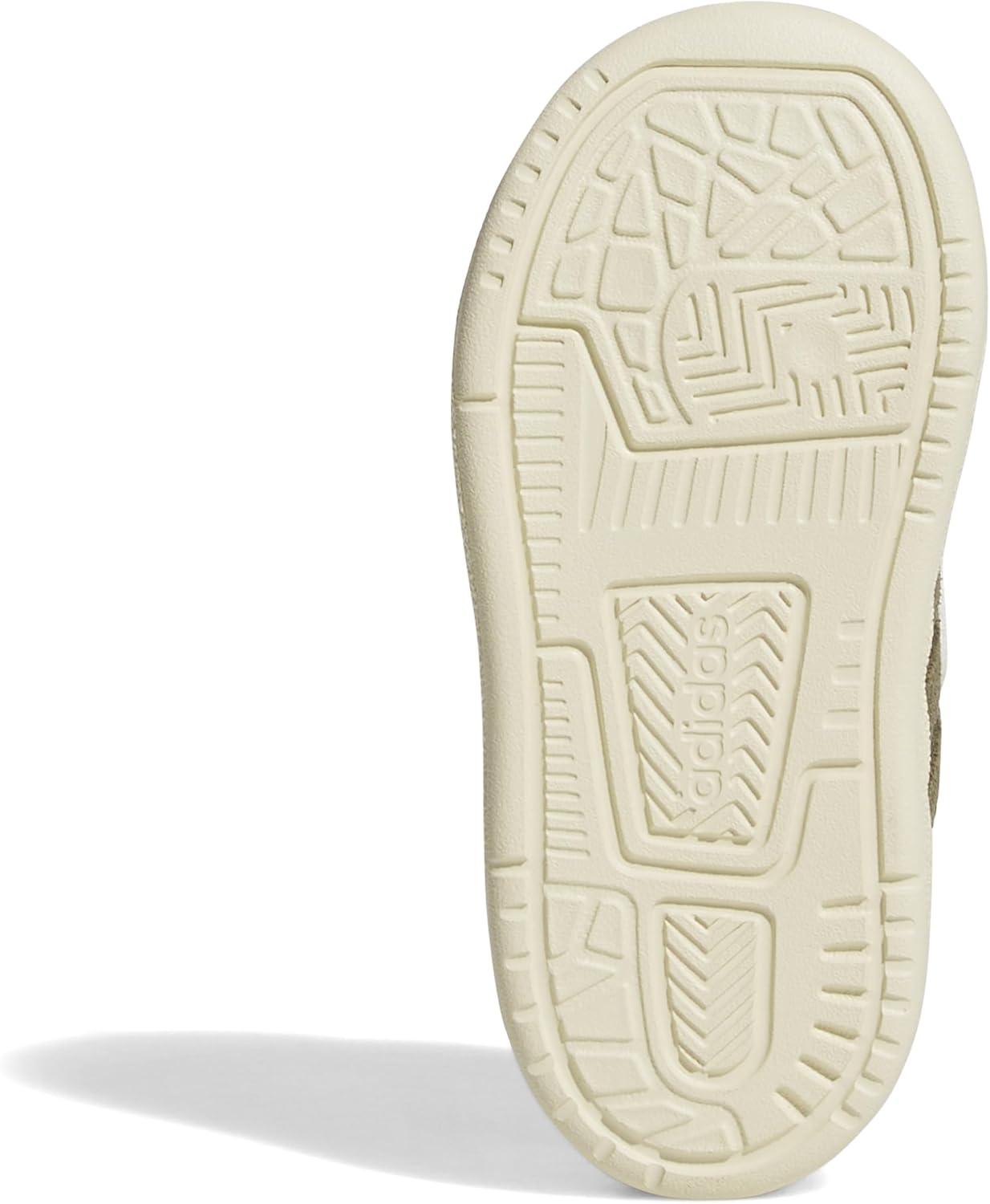 imageadidas Baby Boys Break Start Hook ampamp Loop SneakersWhiteOlive StrataCharcoal