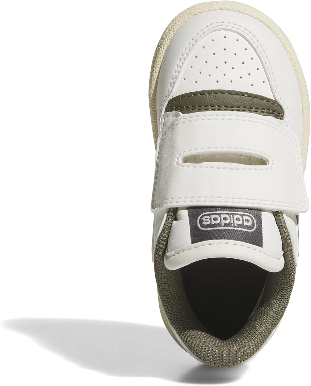 imageadidas Baby Boys Break Start Hook ampamp Loop SneakersWhiteOlive StrataCharcoal