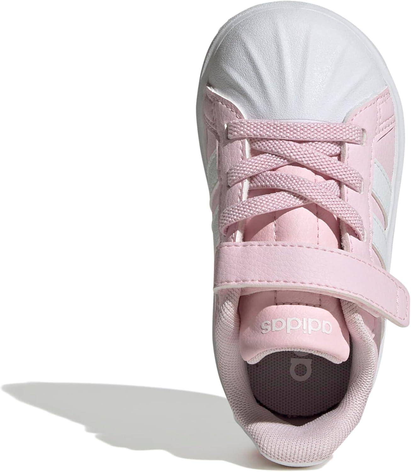 imageadidas BabyBoys Streetalk Elastic Lace SneakerClear PinkWhiteGrey
