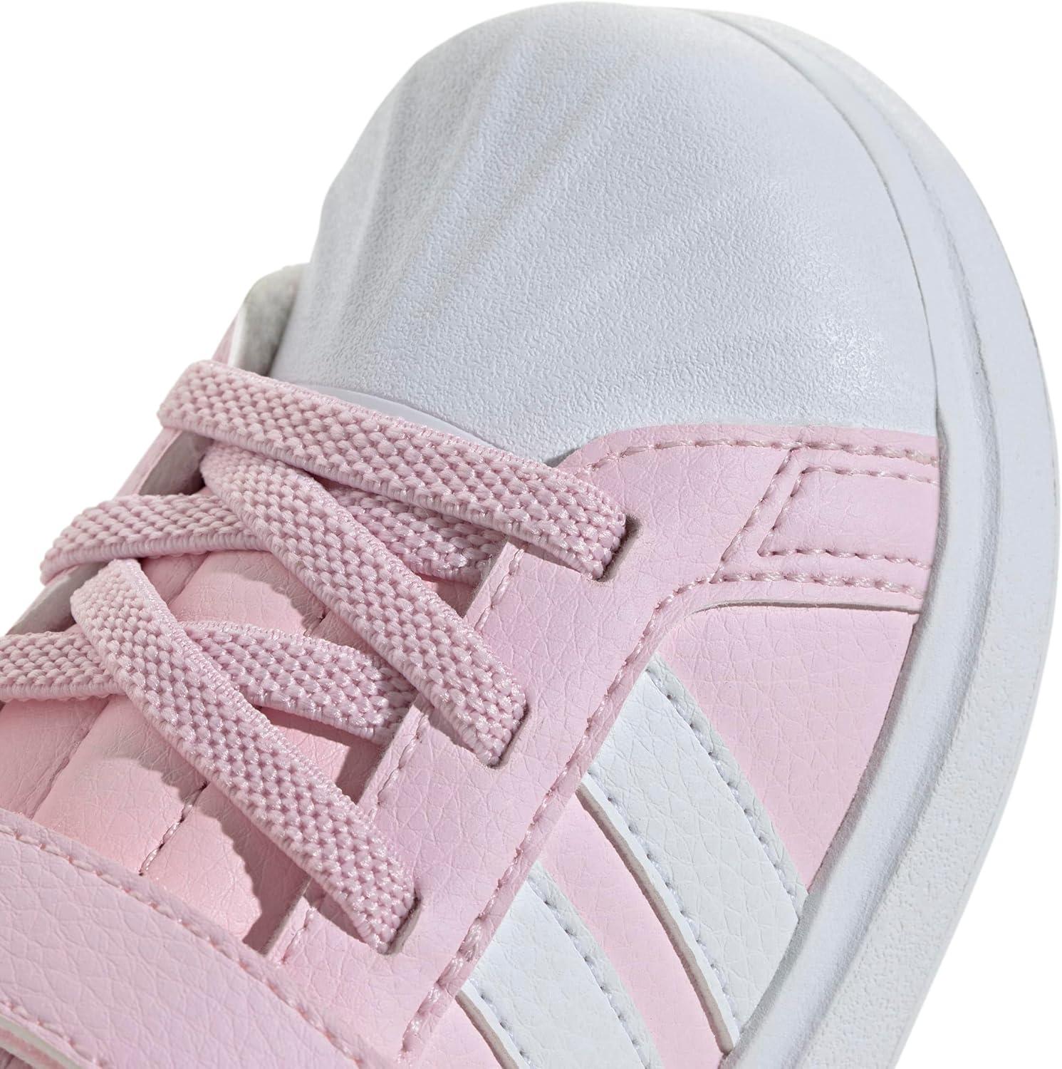 imageadidas BabyBoys Streetalk Elastic Lace SneakerClear PinkWhiteGrey