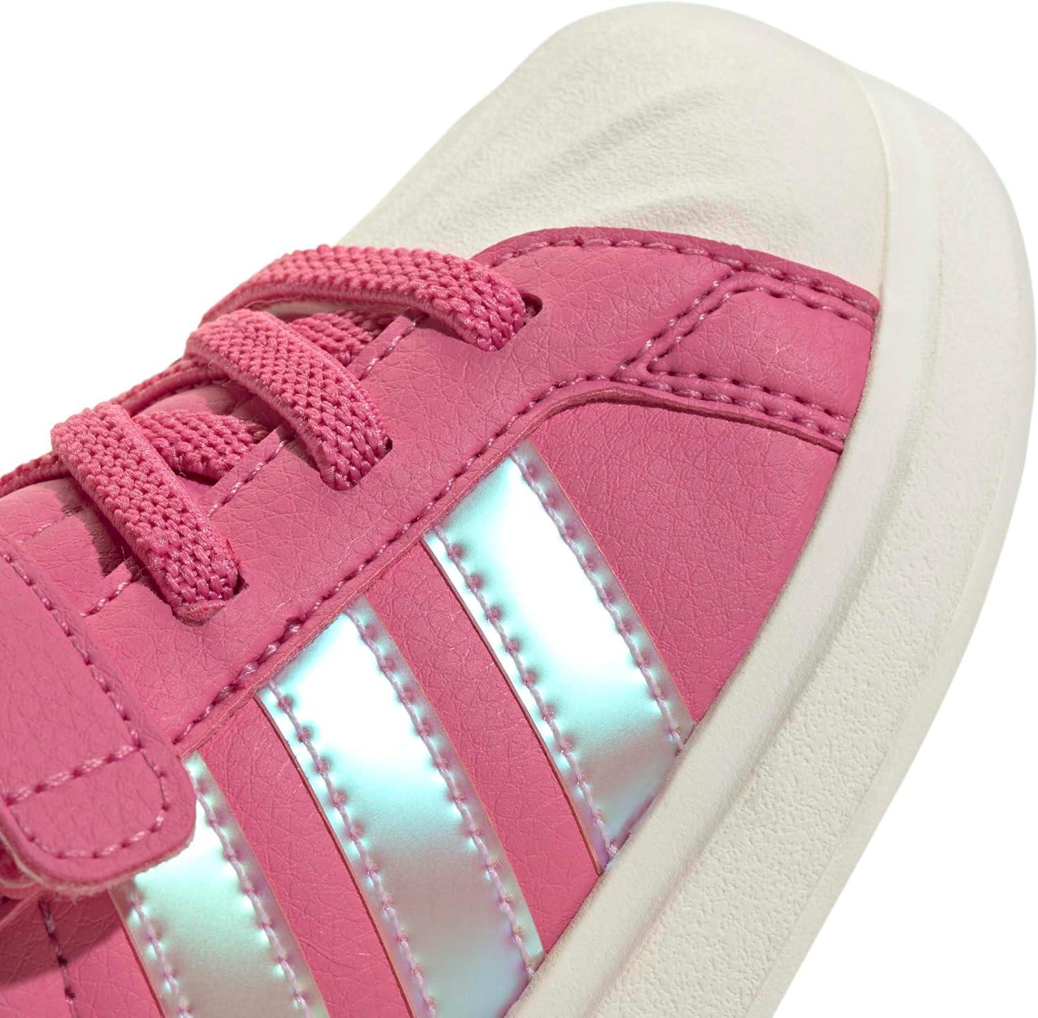 imageadidas BabyBoys Streetalk Elastic Lace SneakerPink FusionWhiteWonder Quartz