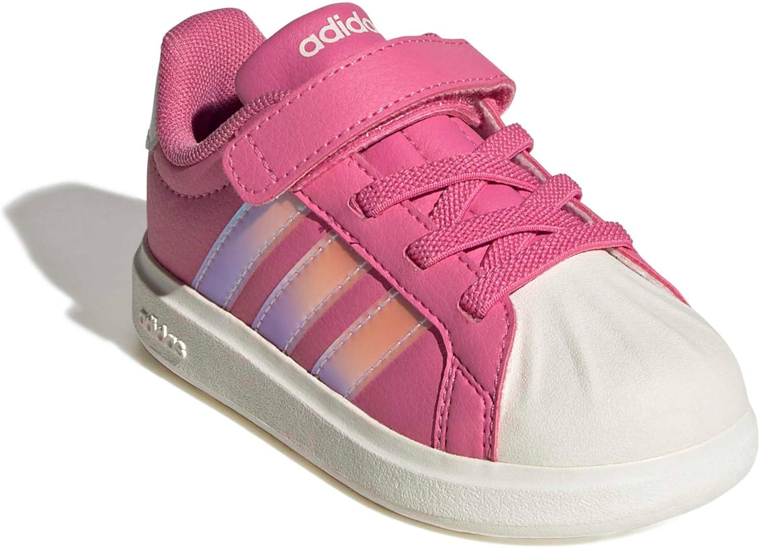 imageadidas BabyBoys Streetalk Elastic Lace SneakerPink FusionWhiteWonder Quartz