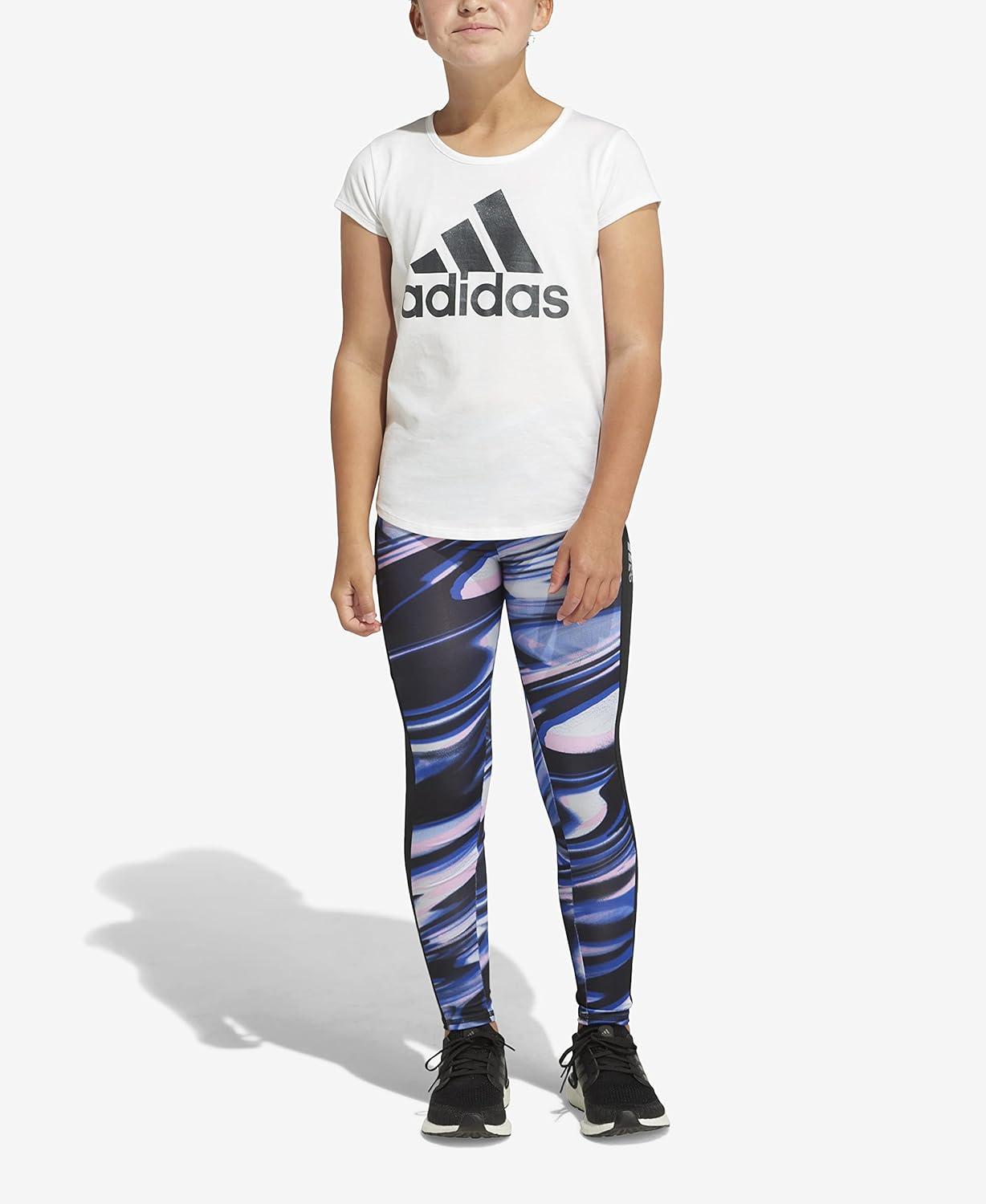 imageadidas Girls Super Star Tight LeggingsBlack With Purple