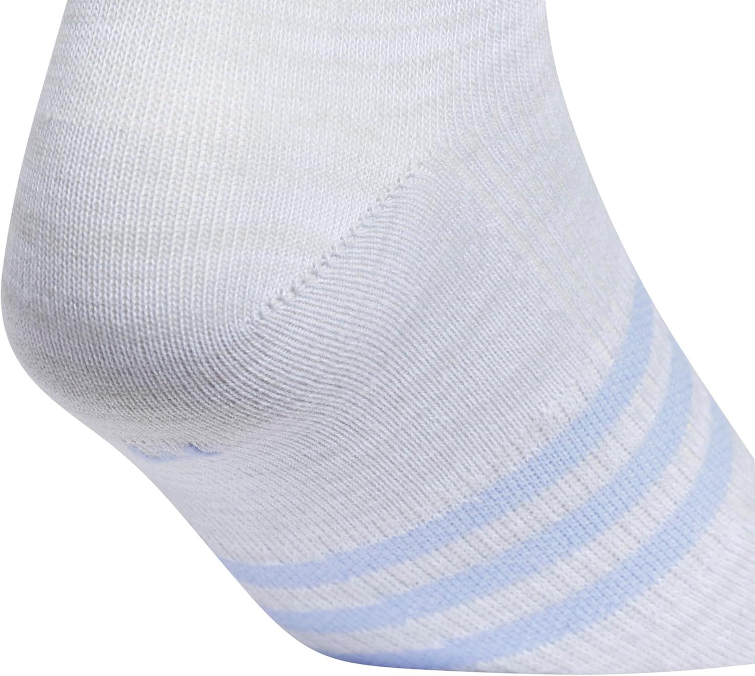 imageadidas Unisex Kids Quarter Ankle Socks for Boys and Girls Youth 6pack Superlite Breathable and Lightweight DiscontinuedBlue SparkSemi Pink SparkClear Mint GreenGirls