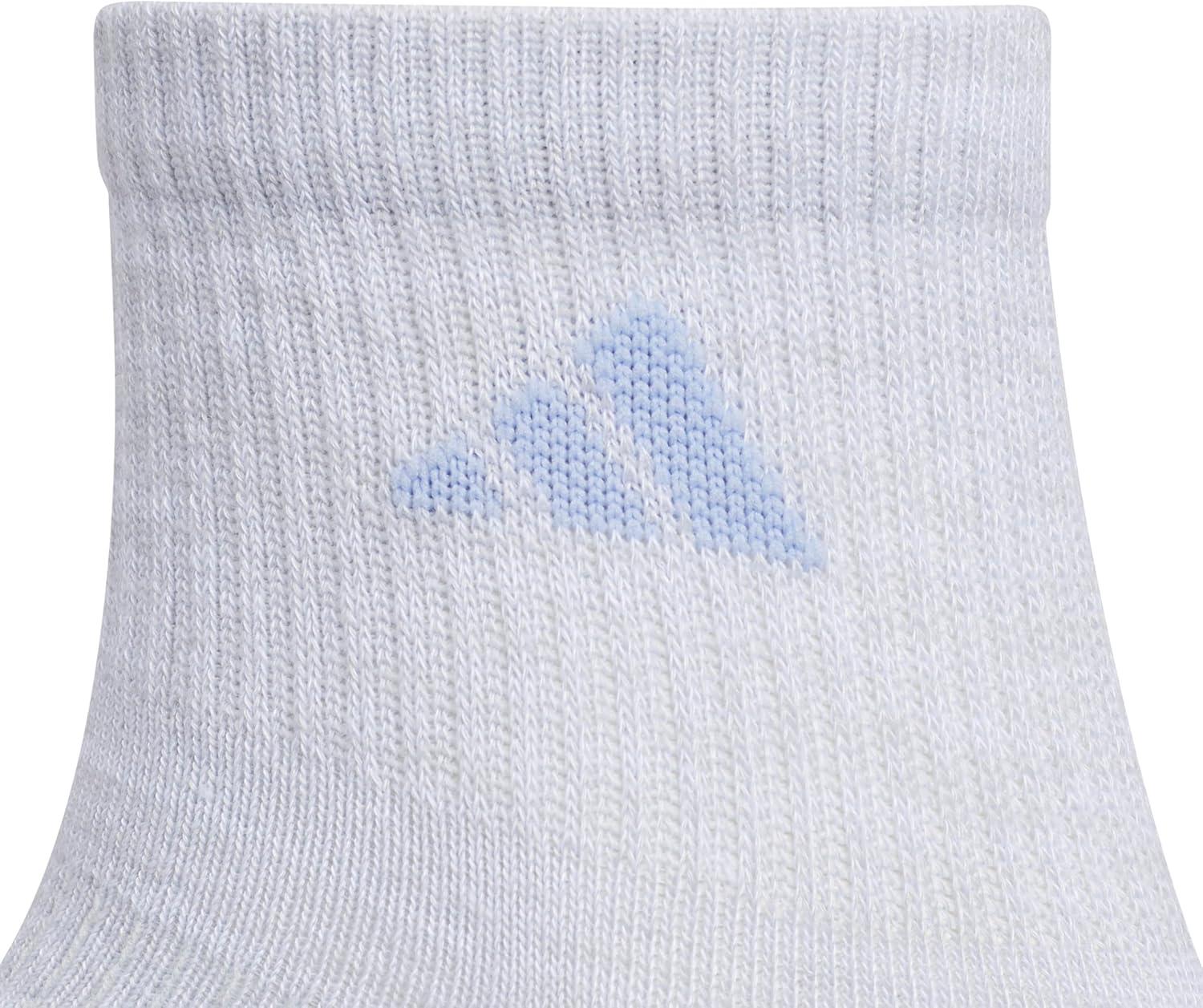 imageadidas Unisex Kids Quarter Ankle Socks for Boys and Girls Youth 6pack Superlite Breathable and Lightweight DiscontinuedBlue SparkSemi Pink SparkClear Mint GreenGirls