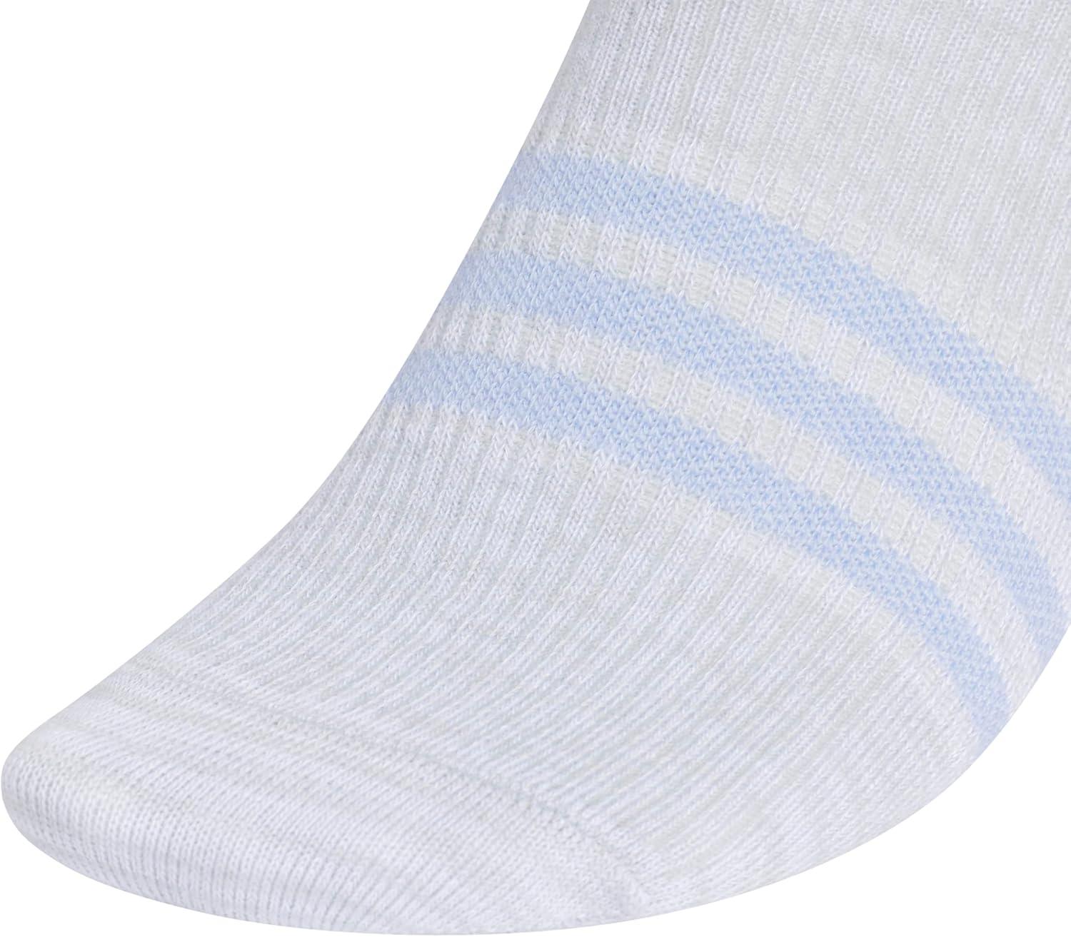 imageadidas Unisex Kids Quarter Ankle Socks for Boys and Girls Youth 6pack Superlite Breathable and Lightweight DiscontinuedBlue SparkSemi Pink SparkClear Mint GreenGirls