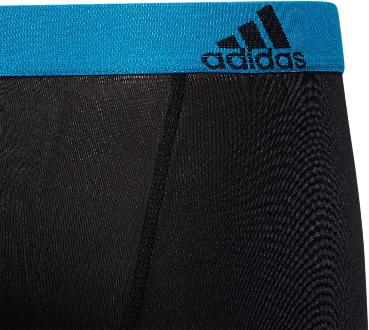 imageadidas Youth Microfiber Boxer Brief Multipack Athletic Underwear for Kids BoysBlackSolar BlueSemi Solar Slime GreenPerformance