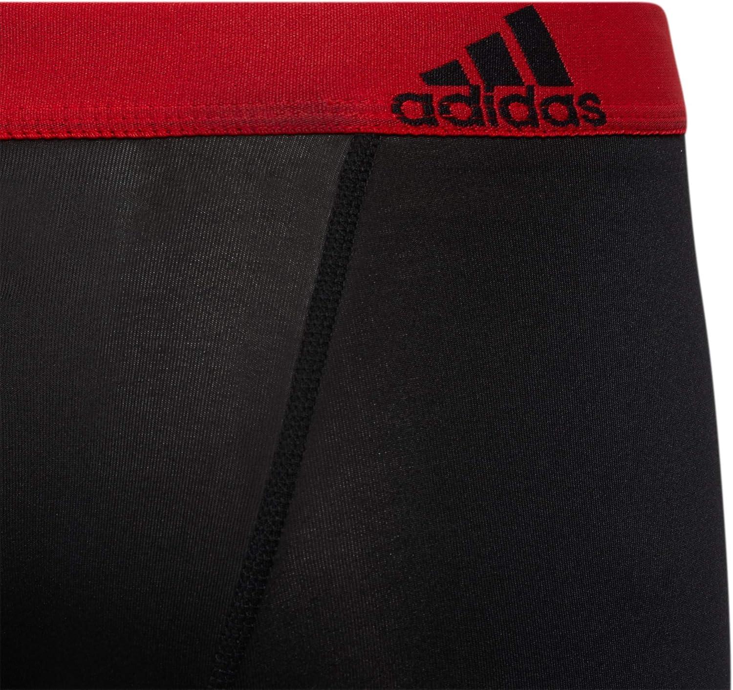 imageadidas Youth Microfiber Boxer Brief Multipack Athletic Underwear for Kids BoysScarlet RedBlackGreyPerformance