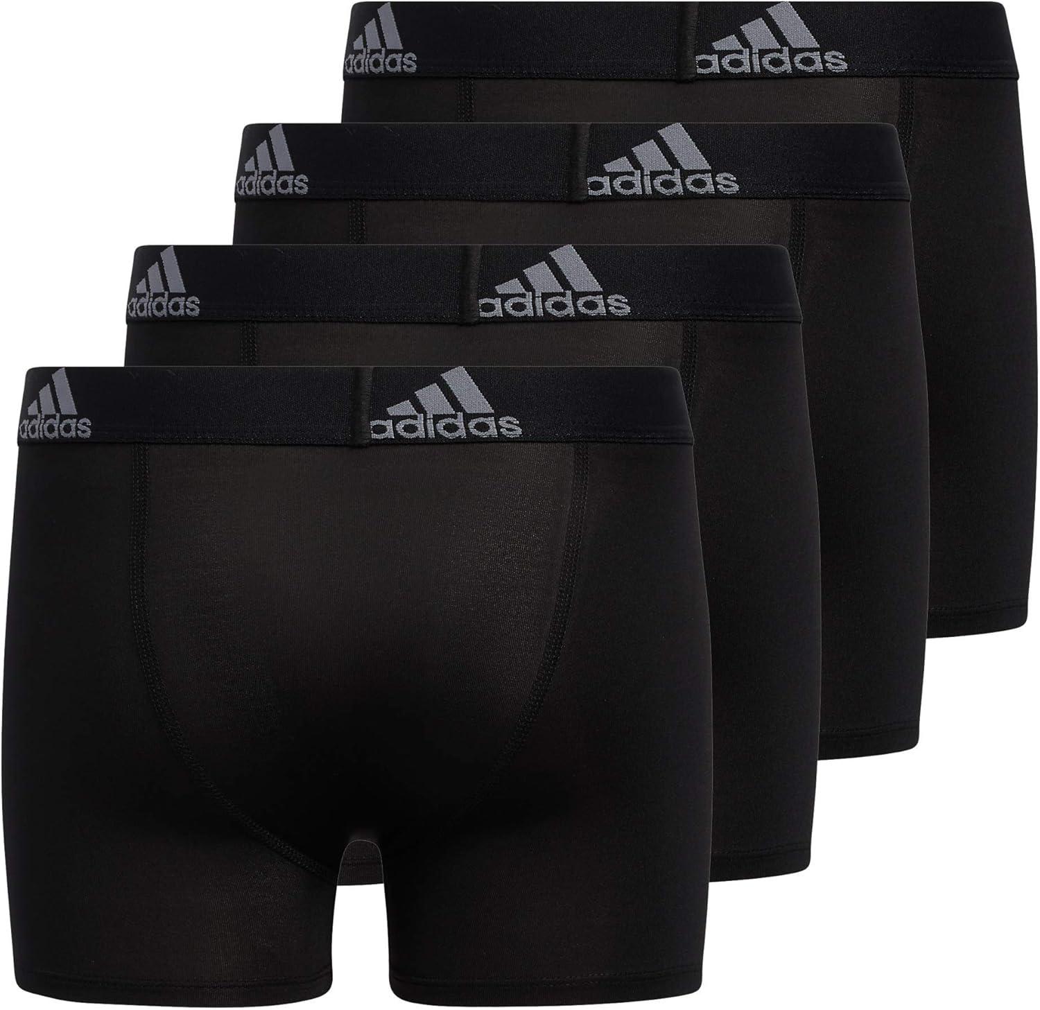 imageadidas Youth Performance 4Pack Boxer Brief DISCONTINUEDBlackGreyPerformance