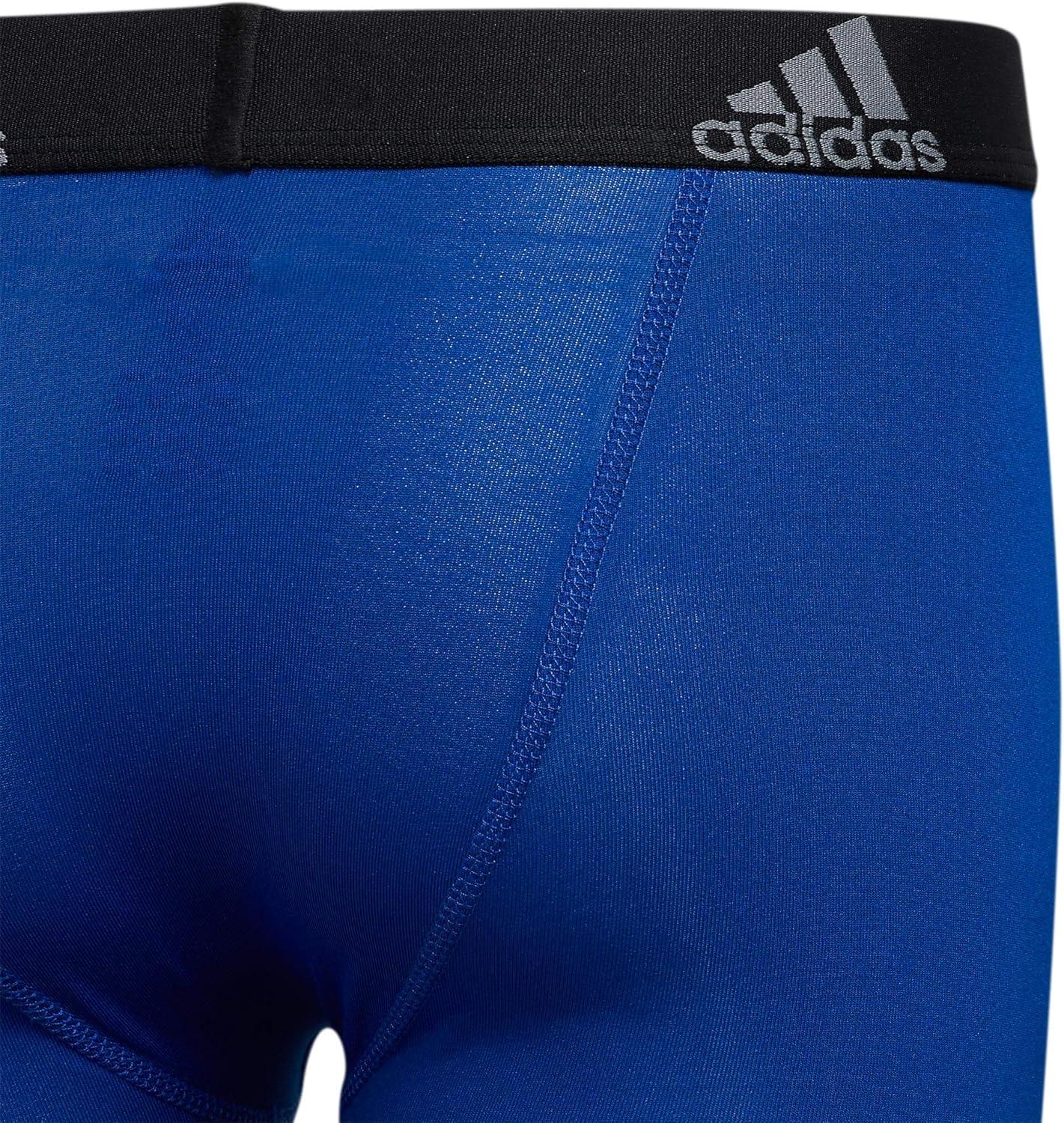 imageadidas boys Youth Microfiber 4pack Long Boxer BriefOnix GreyGreyScarlet Red