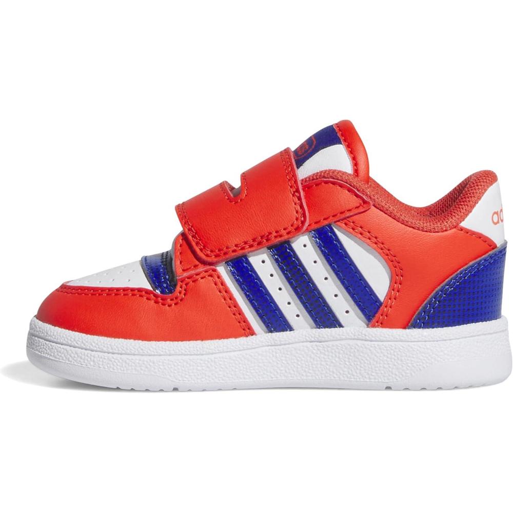 imageadidas Baby Boys Break Start Hook ampamp Loop SneakersBright RedEquipment BlueWhite