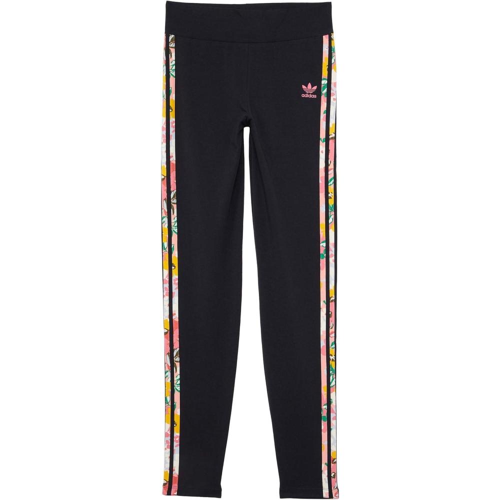 imageadidas Girls Super Star Tight LeggingsBlackTrace PinkMulticolor