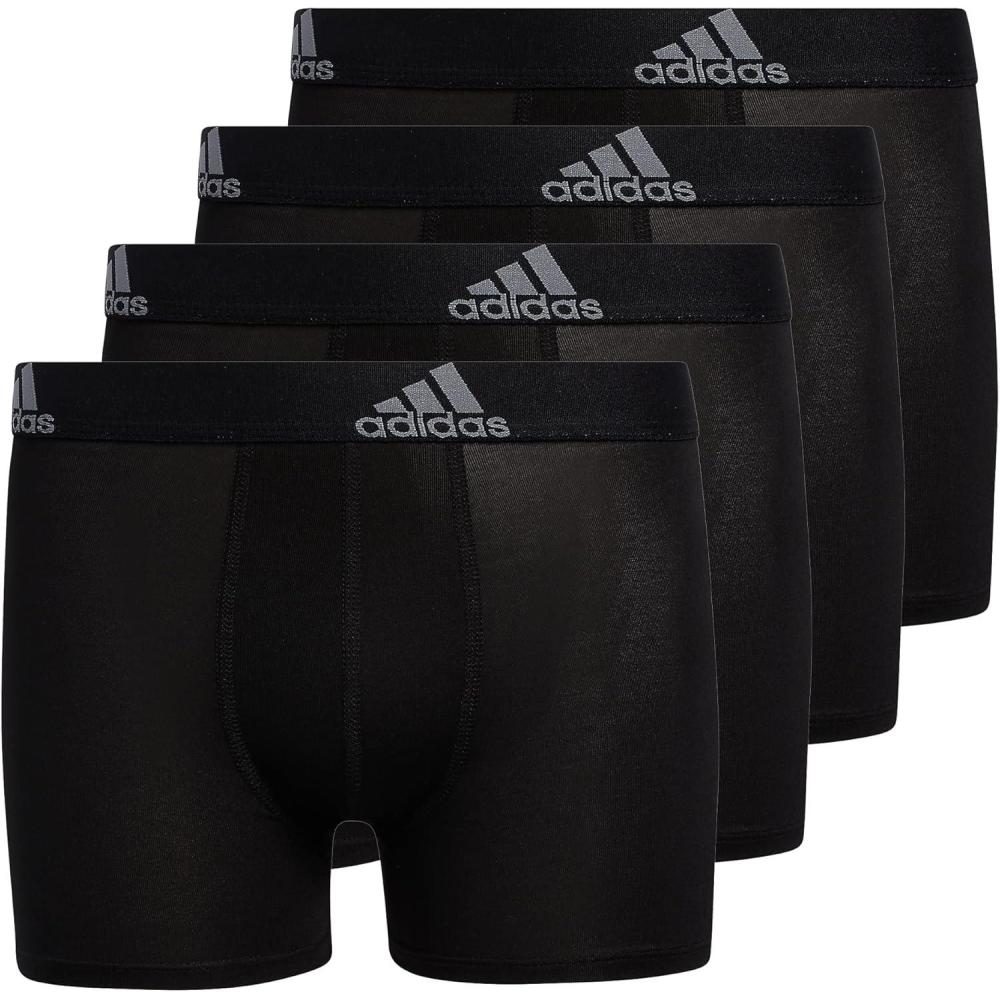 imageadidas Youth Performance 4Pack Boxer Brief DISCONTINUEDBlackGreyPerformance