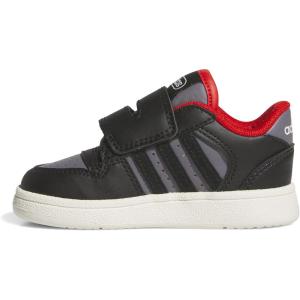 adidas Baby Boys’ Break Start Hook & Loop Sneakers(Black/Trace Grey/Red)