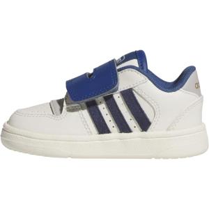 adidas Baby Boys’ Break Start Hook & Loop Sneakers(Off White/Dark Blue)