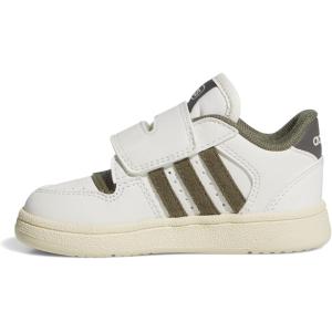 adidas Baby Boys’ Break Start Hook & Loop Sneakers(White/Olive Strata/Charcoal)