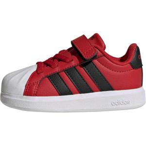 adidas Baby-Boy’s Streetalk Elastic Lace Sneaker(Better Scarlet/Black/White)