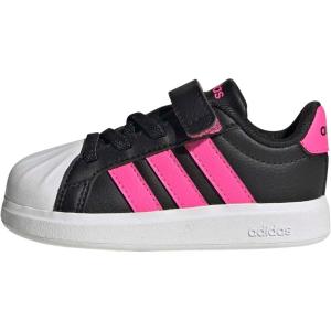 adidas Baby-Boy’s Streetalk Elastic Lace Sneaker(Black/Lucid Pink/White)