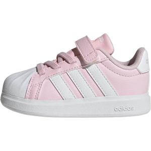 adidas Baby-Boy’s Streetalk Elastic Lace Sneaker(Clear Pink/White/Grey)