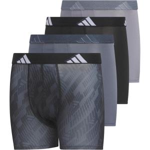 adidas Youth Microfiber Boxer Brief (Multipack) Athletic Underwear for Kids Boys(Black/Onix Grey/Grey/Microfiber/Graphic)