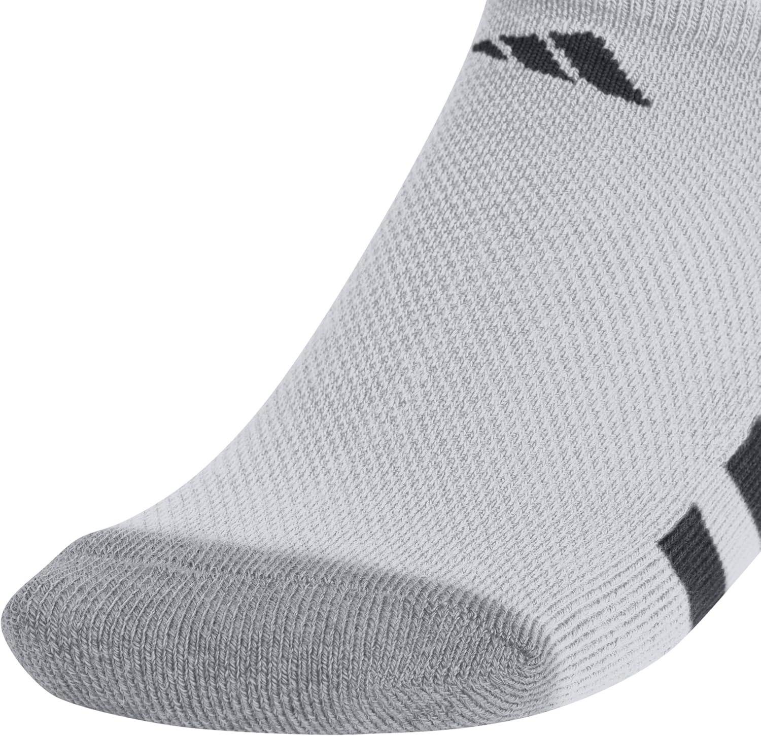 imageadidas Unisex Kids No Show Socks for Boys and Girls 6Pack Athletic Cushioned Low Profile Below AnkleCool Light HeatherCollegiate NavySemi Lucid Blue