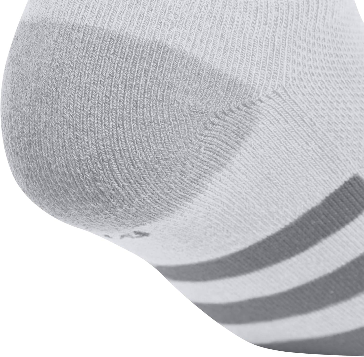 imageadidas Unisex Kids No Show Socks for Boys and Girls 6Pack Athletic Cushioned Low Profile Below AnkleCool Light HeatherCollegiate NavySemi Lucid Blue