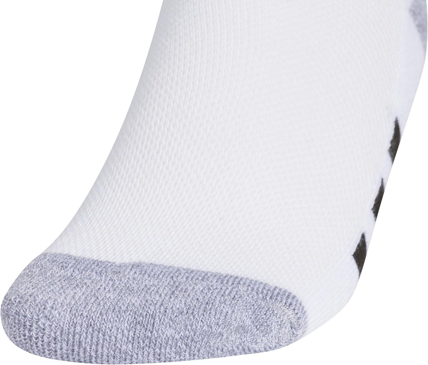 imageadidas Unisex Kids No Show Socks for Boys and Girls 6Pack Athletic Cushioned Low Profile Below AnkleWhiteGreyBlack