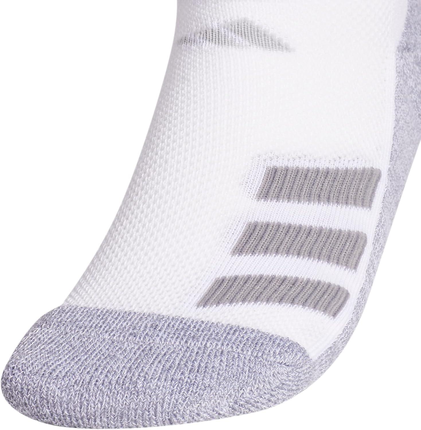imageadidas Unisex Kids No Show Socks for Boys and Girls 6Pack Athletic Cushioned Low Profile Below AnkleWhiteGreyLight Onix GreyStripe