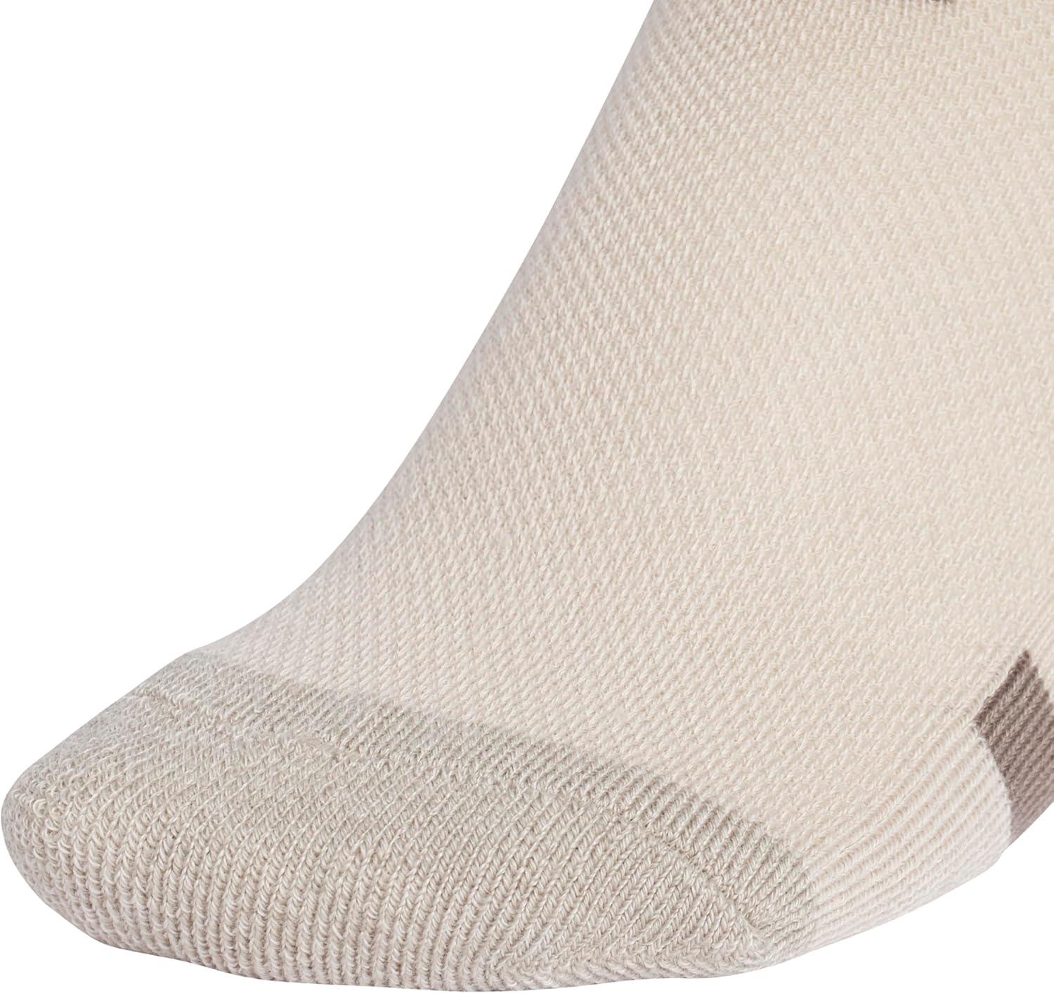 imageadidas Unisex Kids No Show Socks for Boys and Girls 6Pack Athletic Cushioned Low Profile Below AnkleWonder BeigeCool Light HeatherEarth Strata Brown