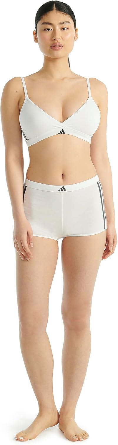imageadidas womens 3 Stripes Active Essentials Cotton Shortie UnderwearWhite