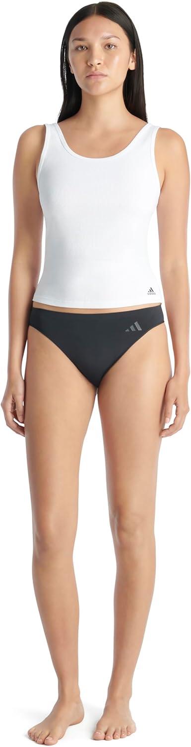 imageadidas womens Active Seamless Ultimate Stretch Bikini Brief Underwear 6packBlackBlackToasted AlmondToasted AlmondWonder QuartzWonder Quartz