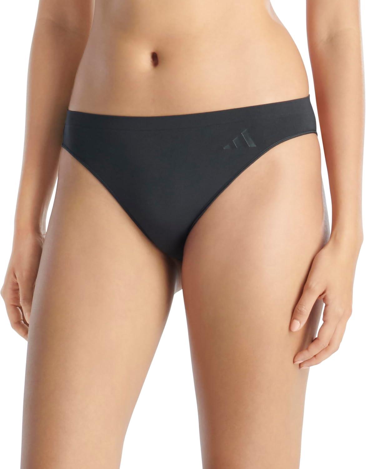 imageadidas womens Active Seamless Ultimate Stretch Bikini Brief Underwear 6packBlackToasted AlmondPreloved Teak