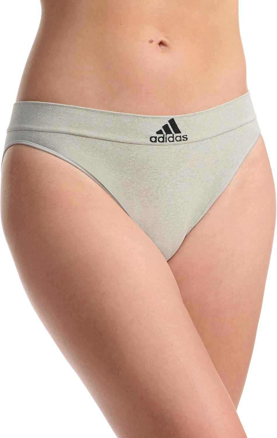 imageadidas womens Seamless Bikini Underwear MultipackBlue JacquardMahoganyNight Indigo