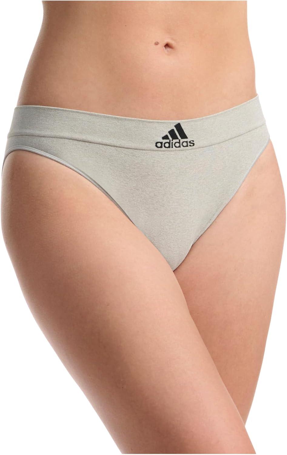 imageadidas womens Seamless Bikini Underwear MultipackPink HeatherBlackHeather Grey