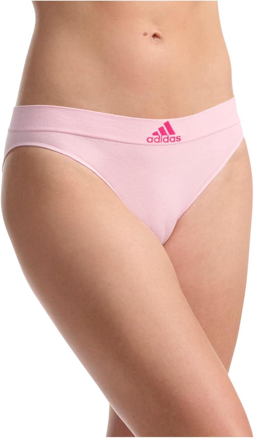 imageadidas womens Seamless Bikini Underwear MultipackPink HeatherBlackHeather Grey