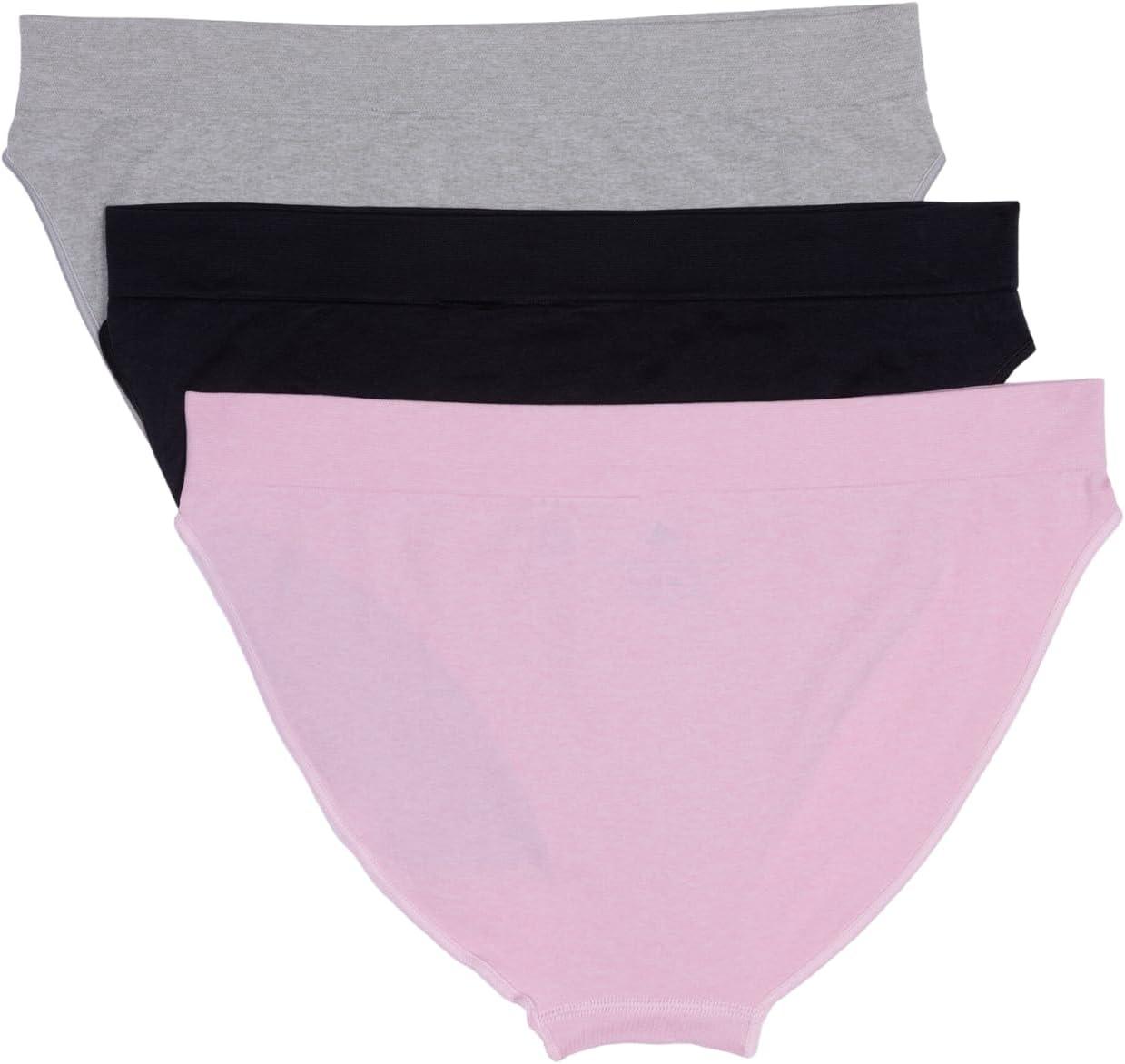 imageadidas womens Seamless Bikini Underwear MultipackPink HeatherBlackHeather Grey