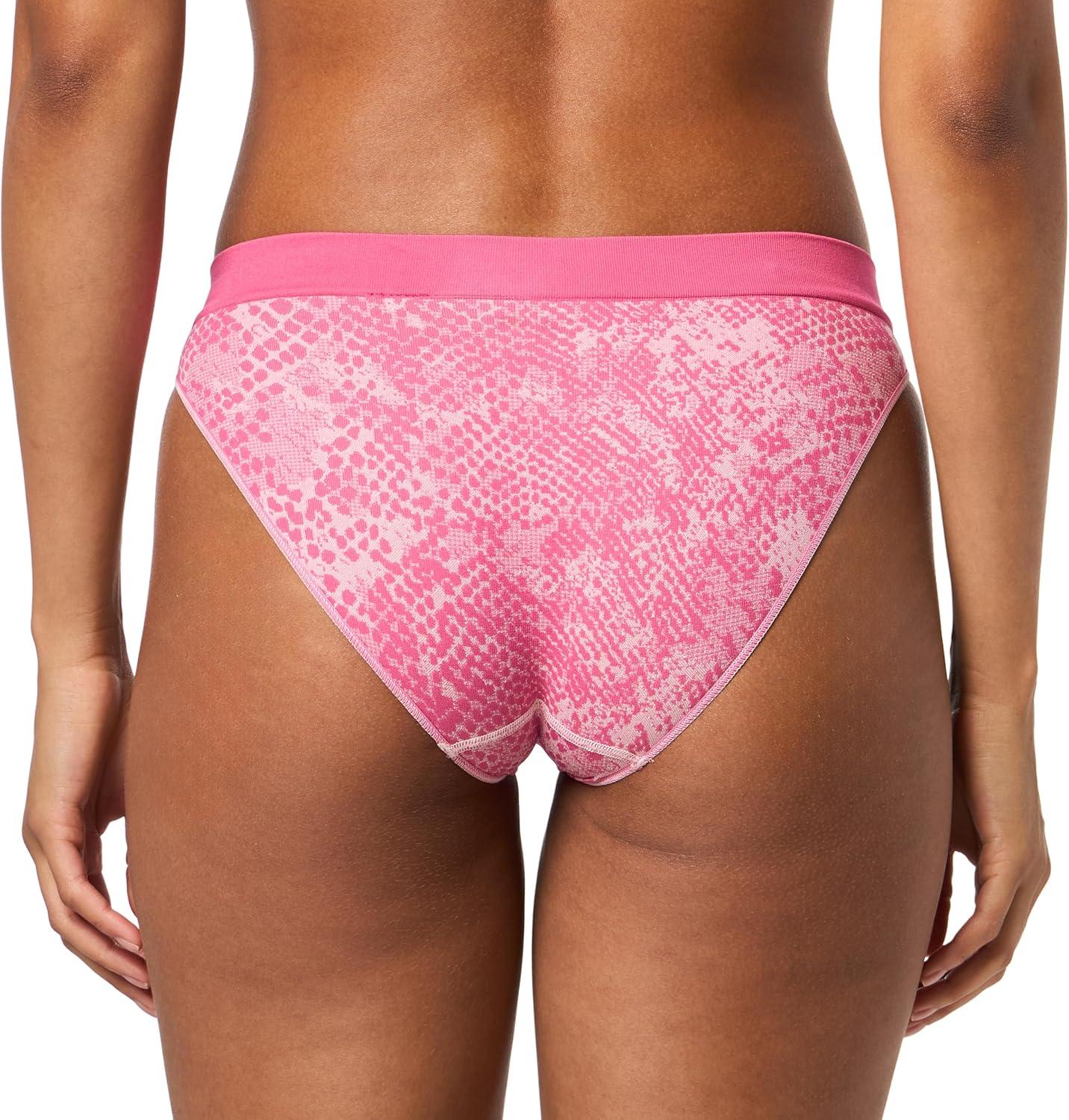 imageadidas womens Seamless Bikini Underwear MultipackPink Snake JacquardGreyBlack