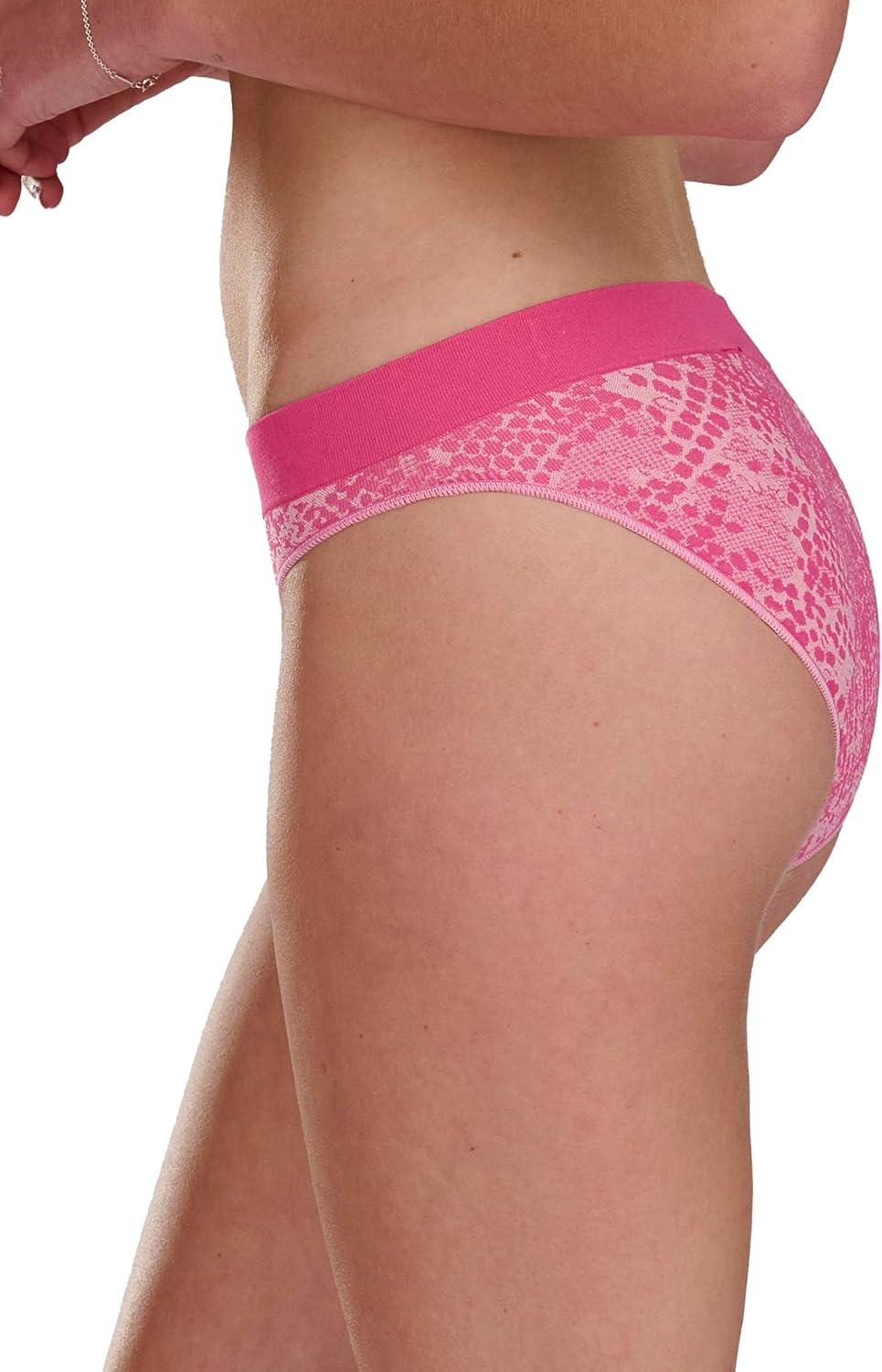 imageadidas womens Seamless Bikini Underwear MultipackPink SnakeHeather GreyBlack