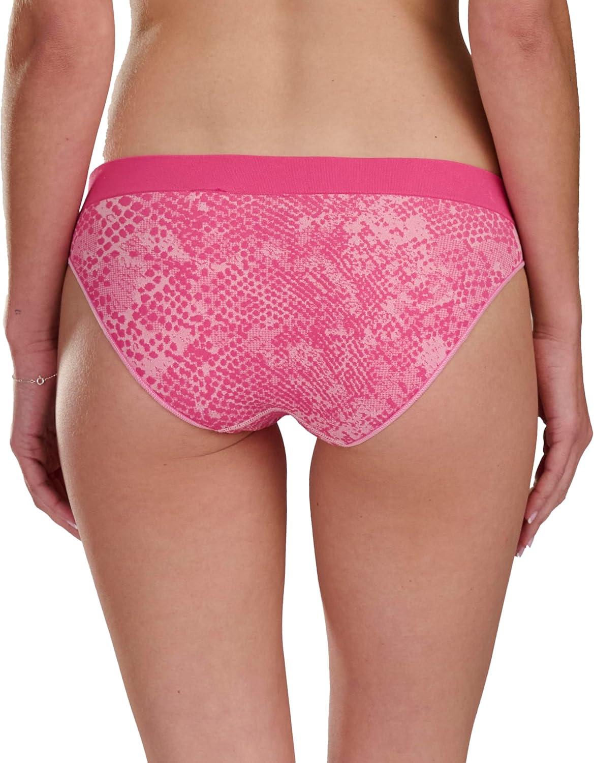 imageadidas womens Seamless Bikini Underwear MultipackPink SnakeHeather GreyBlack