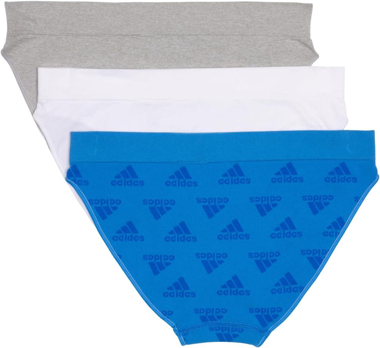 imageadidas womens Seamless Bikini Underwear MultipackPulse Blue JacqHeather GreyWhite