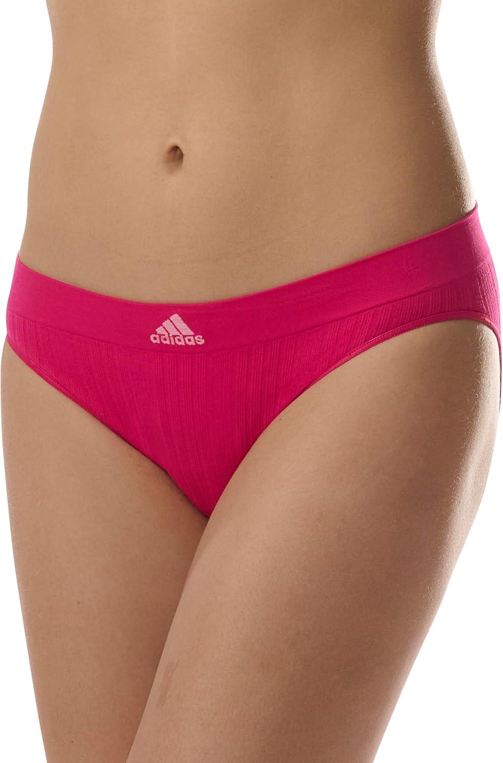 imageadidas womens Seamless Bikini Underwear MultipackReal Magenta RibbedBlackPeach WhipLucid Pink RibbedHeather GreyShadow Violet