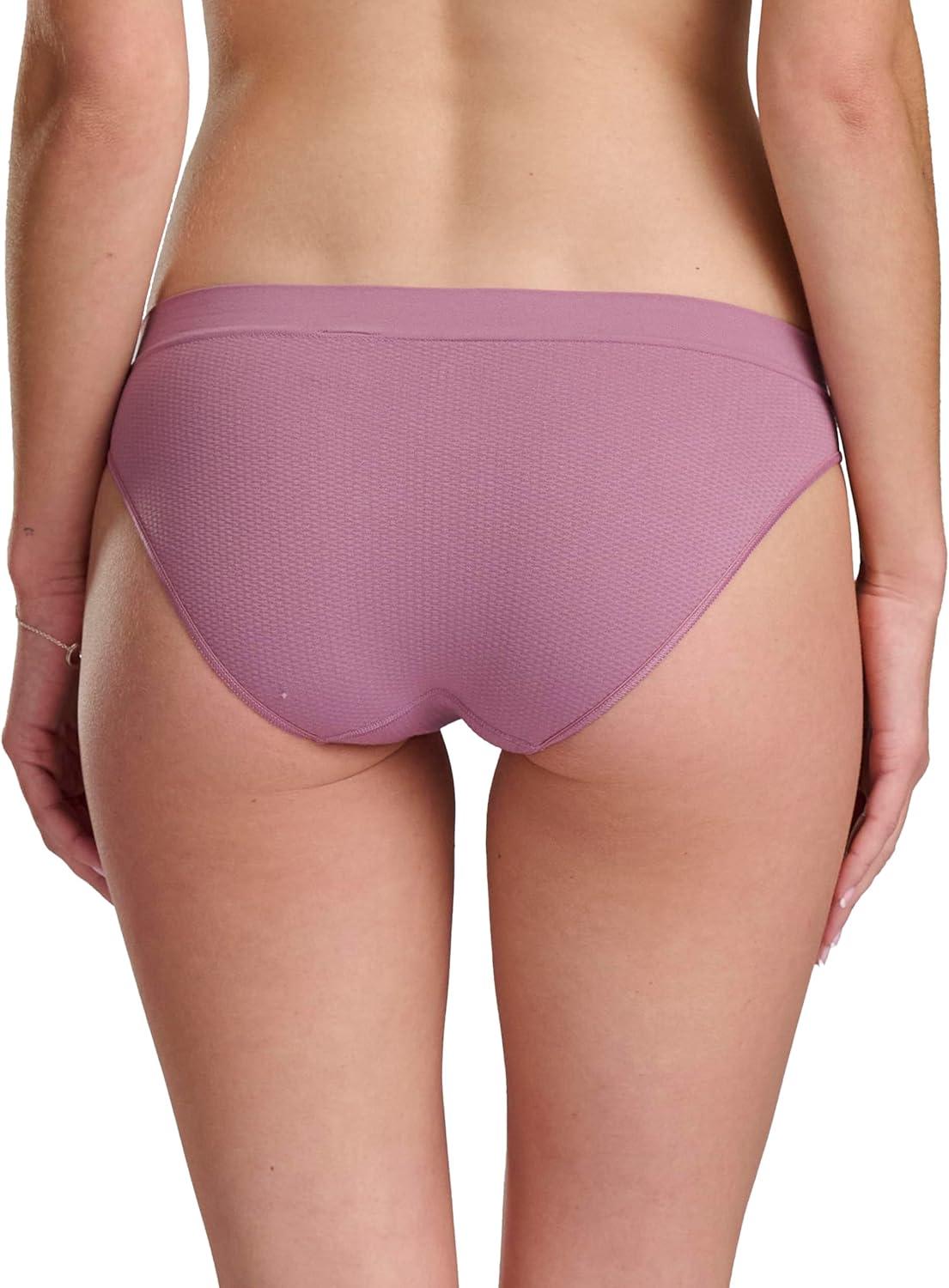 imageadidas womens Seamless Bikini Underwear MultipackWonder Orchid FishnetWhiteWonder Mauve
