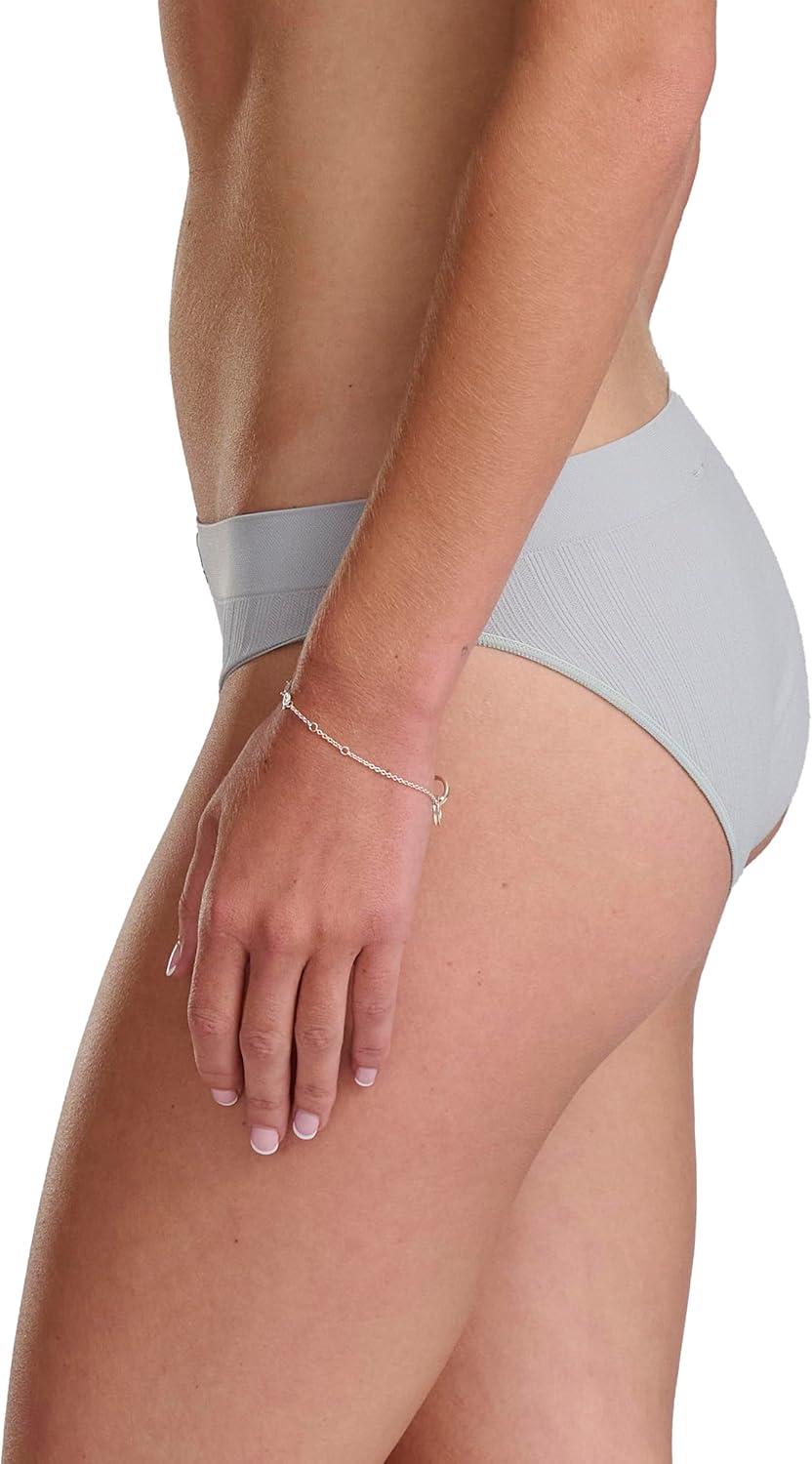 imageadidas womens Seamless Bikini Underwear MultipackWonder Silver RibbedWhiteWonder Beige Ribbed