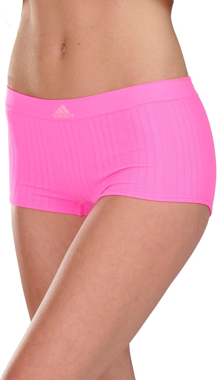 imageadidas womens Seamless Boyshort Underwear MultipackBlue Dawn ScallopHeather GreyLinen Green