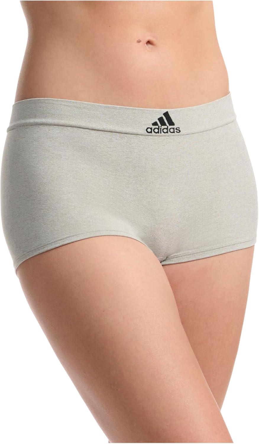 imageadidas womens Seamless Boyshort Underwear MultipackPink HeatherBlackHeather Grey